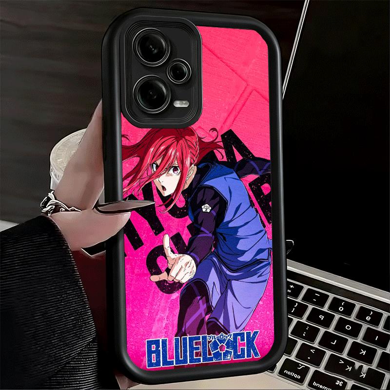 

Phone Case for Xiaomi Redmi Note 15 14 13 Pro Plus Blue L-Lock Chigiri Hyoma Shell 12S 11 11S 11T 5G 14S Soft Silicone Funda Redmi Note 12 Pro 4G