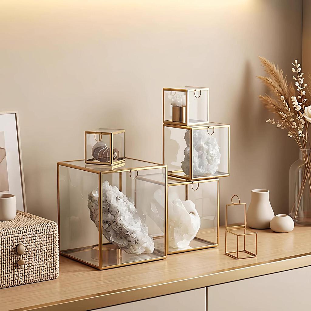 Nordische Glasglocke Schmuck- und Kosmetik-Aufbewahrungsbox
