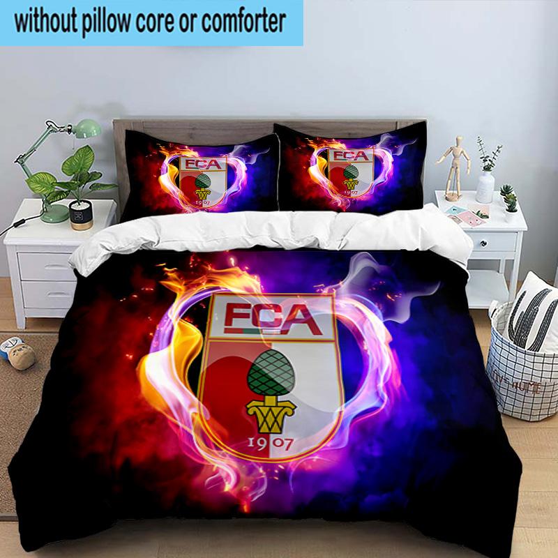 Augs-burg Football Crest 3PCS Bedding set,Ideal for1pc Duvet Cover And 2pcs Pillowcases Perfect for Christmas gift,Ideal for Bedroom, Dormitory