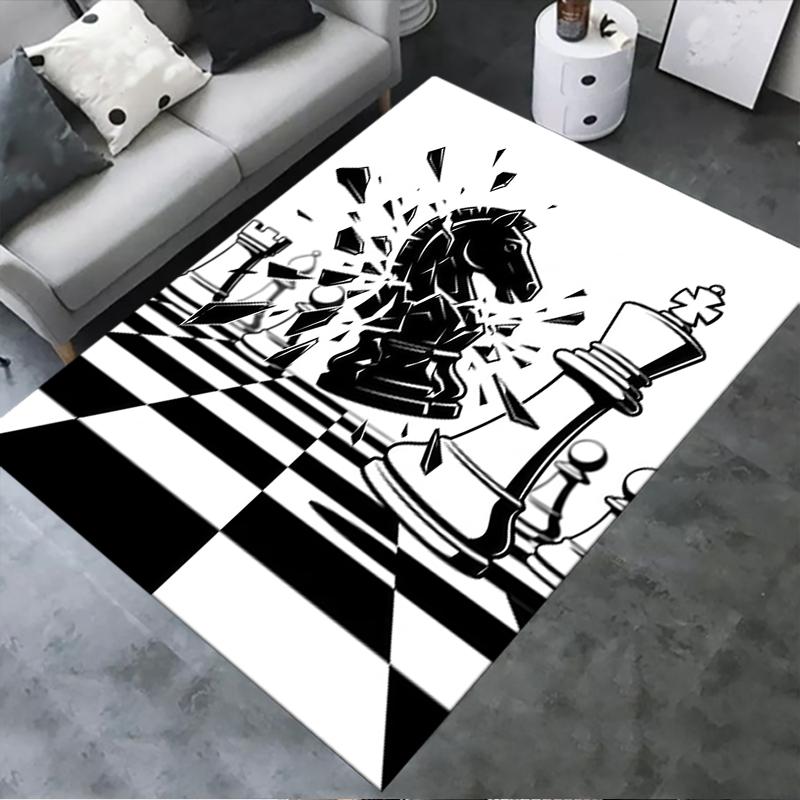 

2025 New Chess piece Carpet Rug for Living Room Bedroom Home Sofa Decoration,Kids play Non-slip Floor Mat 40x60cm( 15x23in )