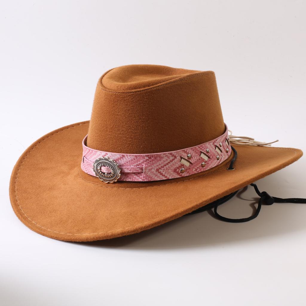 Popolare cappello western da cowboy a tesa larga classico europeo e americano per uomo e donna moda outdoor cappello da cowboy anti-sole cappello jazz