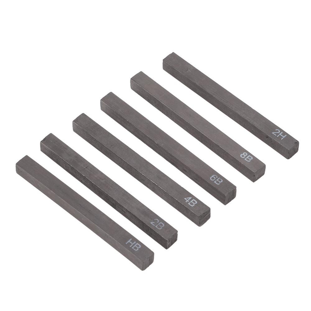 6PCS Square Shape Sketch Charcoal Sticks Break Resistant Pure Charcoal Square Charcoal Bars 2.48in Drawing Charcoal Charcoal Sticks