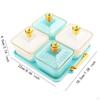 Appetizer Plate Nut and Candy Serving Tray Nuts with Compartment Divided Fruit Platter for
