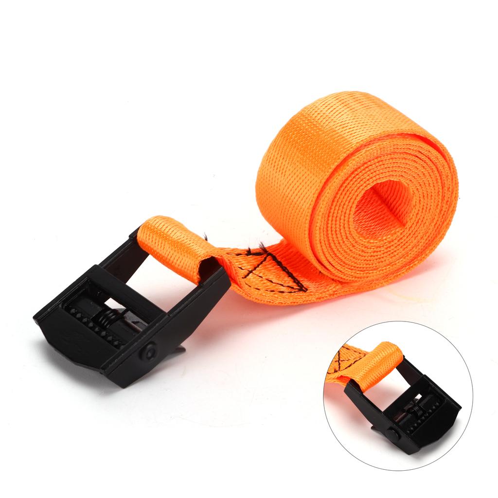 2 ks Popruhy pro upevnění nákladu Oranžové 25 mm Odolné Upevňovací popruhy s přezkami ze zinkové slitiny3
