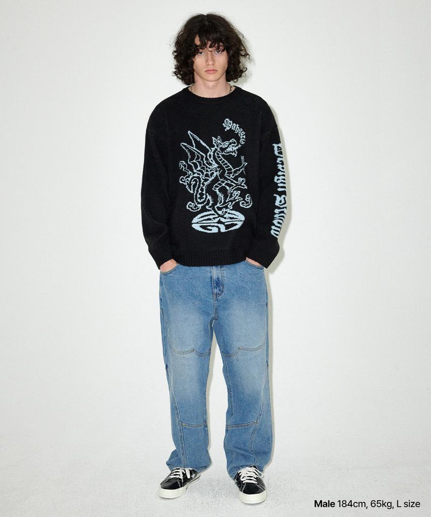 MAHAGRID Firedrake Knit Sweater Black(Mg2Efmk603A)