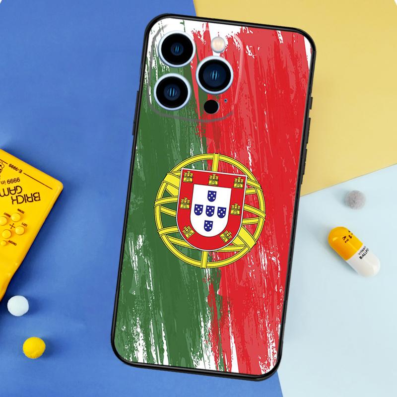 Portugal Flag Phone Case For iPhone 17 16 15 14 12 11 13 Pro Max mini 15 16 Plus 16e 17 Air Bumper Cover