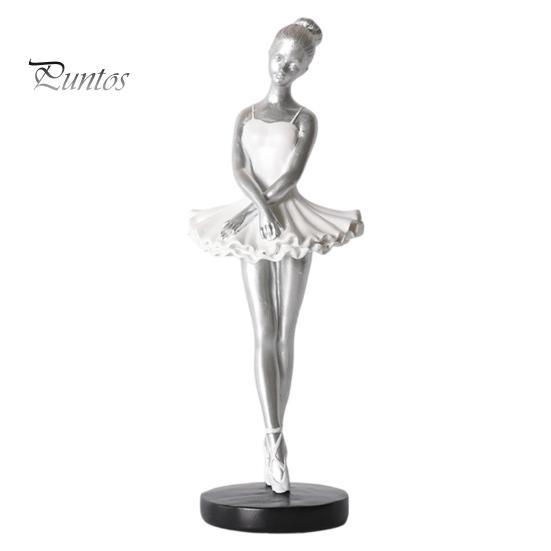 Figurină Balerină Figurină, Statuie Balerină cu Bază Rotundă Stabilă, Figurine cu Bază Contragreutate din Rășină, Decor Artistic Elegant pentru Birou pentru Dormitor