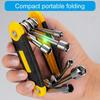 6 In 1 Folding Socket Wrench Set Multi Functional Hex Spanner Hex Nut Driver Set Tamper Proof Torx Key Wrench Repair Tool 5-12mm
