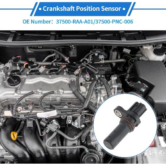 

1 Pc Crankshaft Position Sensor for Honda Accord EX, LX 2.4 2003-2007 Sturdy Metal Plastic Black Engine Crank CKP Sensor