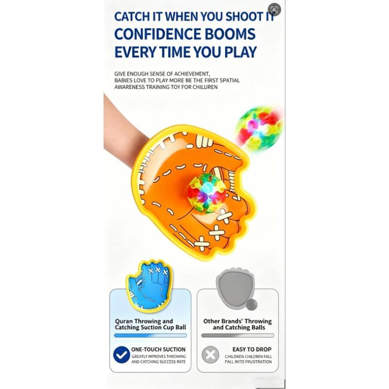 Fun Suction Throwing Catch Ball Parent Child Interactive Outdoor Toy For Children