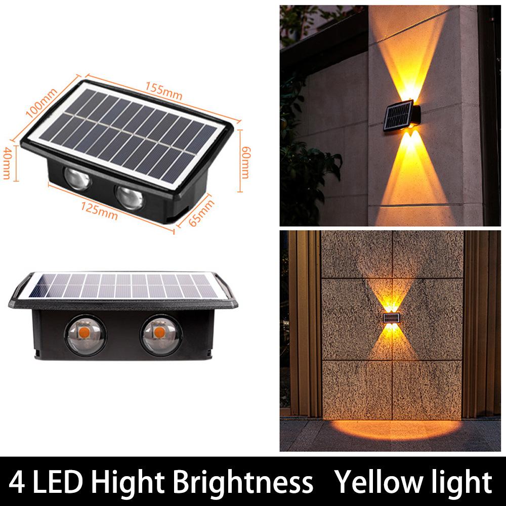 6LED Solar Wall Light Outdoor Garden Decoration Wall Lamp High Brightness Up And Down Luminous Lighting Outdoor Solar LED Lamp