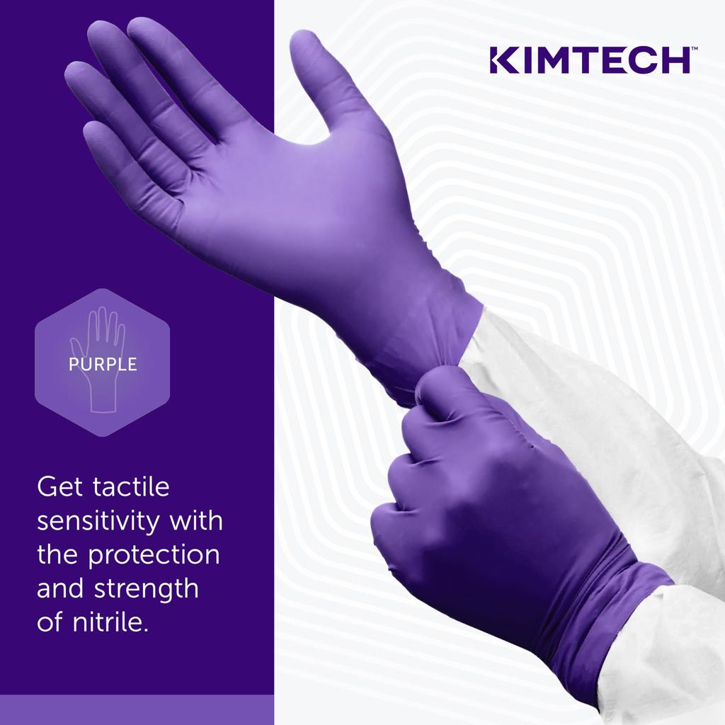 Purple Nitrile Exam Gloves S 50 Pieces 30cm Kimberly-Clark Extra Powder-Free (Length Prospec)
