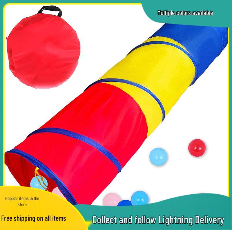 Indoor Kids' Play Tent with Crawl Tunnel for Sensory Integration