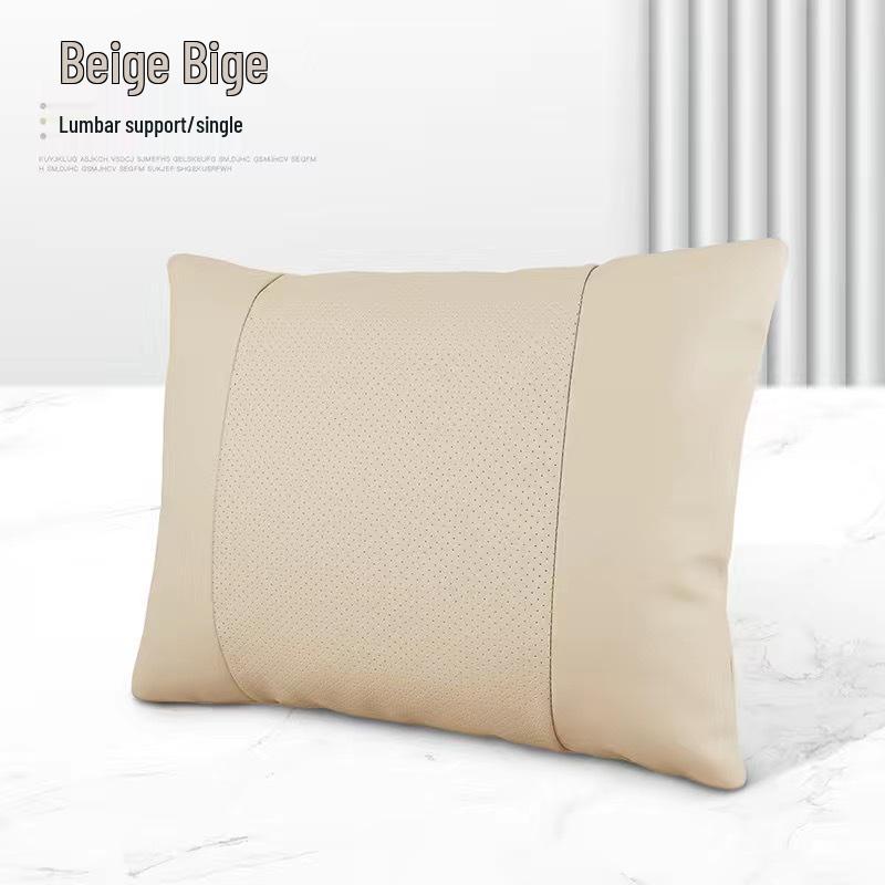 Breathable Suede Car Headrest and Lumbar Support Pillows for All Seasons