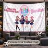 Doki Doki Literature Club Personalized Tapestry Support Custom Name, Wall Art Home Decoration