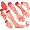 Halloween Prop Bloody Scary Fake Organ Human Brain Body Parts Fake Hand Finger Leg Foot Brain Heart Party Accessories