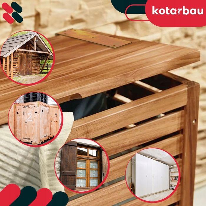 KOTARBAU Box Hinge Furniture, Table, Door Hinge, 2 Leaves, Galvanized Steel, Yellow, 250 X 50 Mm, 10 Pieces