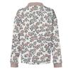 Women's relaxed V,neck long,sleeved button,down floral pullover top