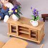 1:12 Dollhouse Miniature Wooden Display Cabinet Cake Candy Cabinet Storage Rack Organizer Display Shelf Stand Store Scene Model