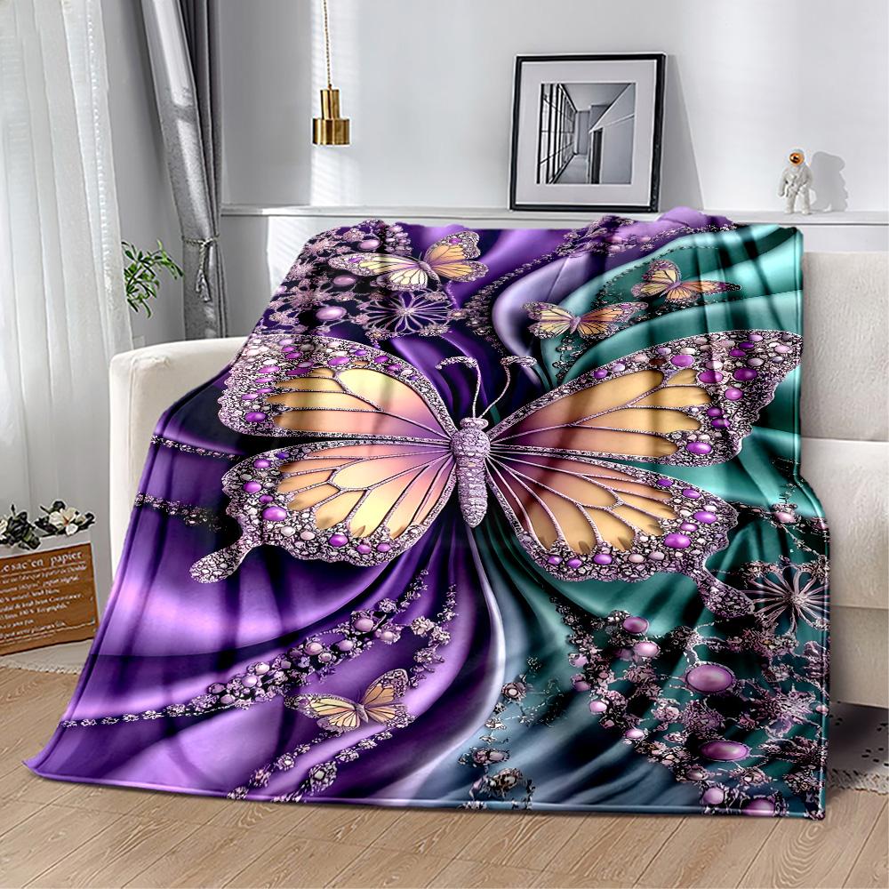 Enchanted Butterfly Garden blanket Suitable for offices, travel, living rooms also a good gift for friends and family Suitable for all seasons.