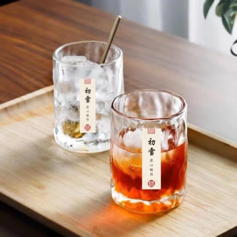 INS Stil Kristall-Whiskyglas – Gehammerte Textur Wasser- & Bierbecher für Homebar-Trinkgeschirr