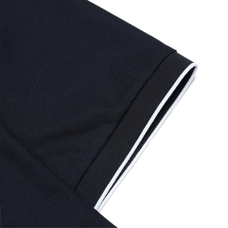 FILA Solid Color Simple Business Commuting Versatile Short Sleeve Polo Men polo Legendary-Blue F51M431103BNV