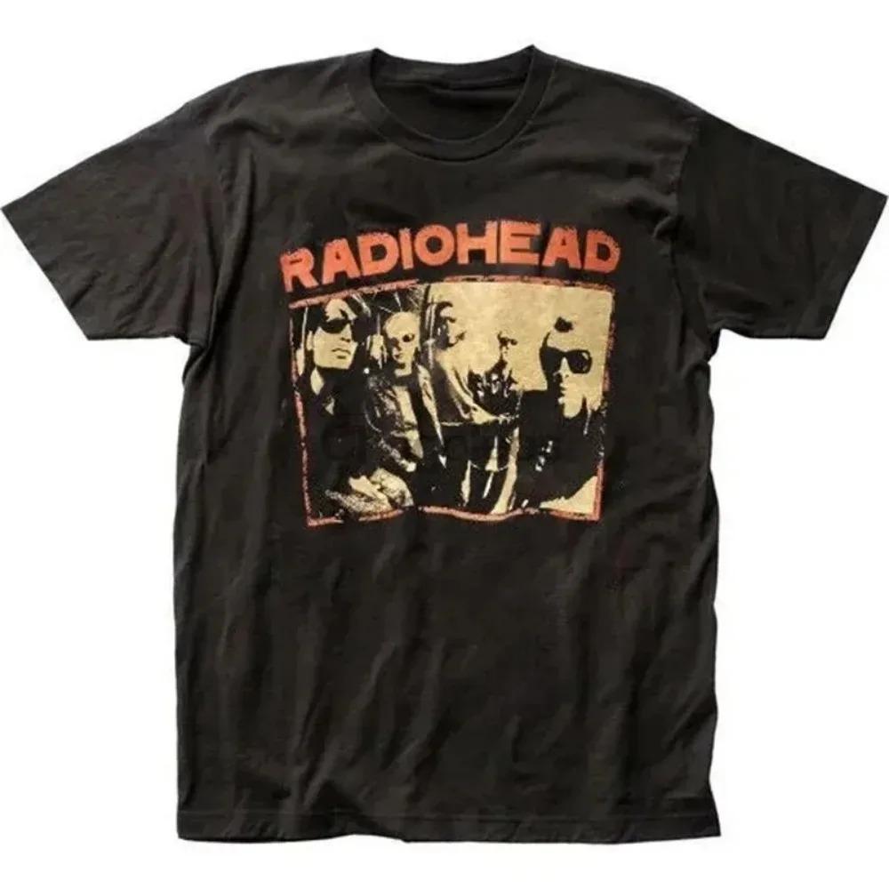 Radiohead Print T-shirt Men Women Tshirt Trend Hip Hop Rock Oversized Short Sleeve Tee 2024 Summer Cotton T Shirts Clothes Tops