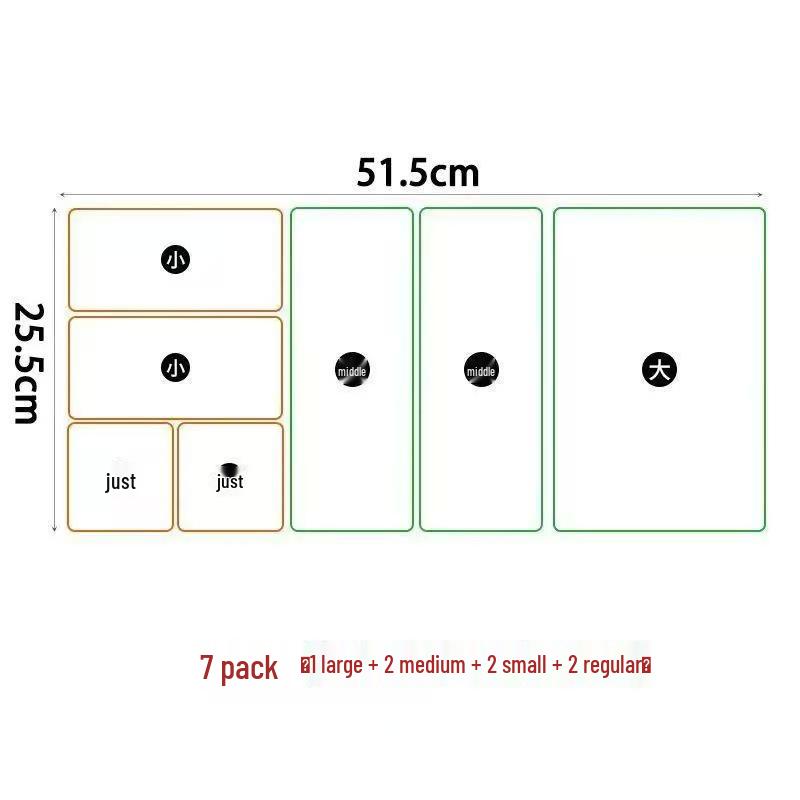 Rectangular Plastic Desk Drawer Organizer for Stationery and Pens