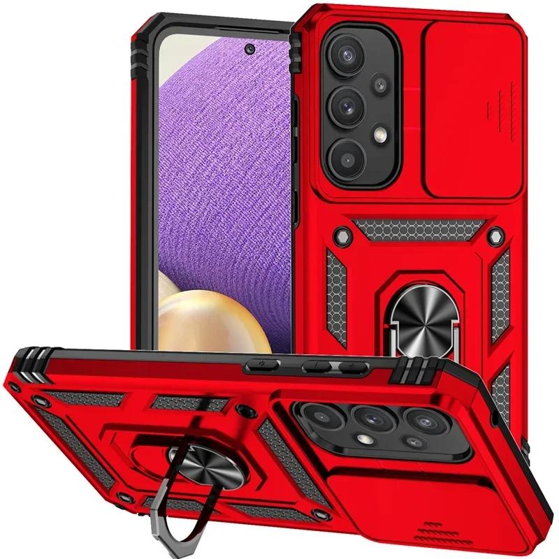 For Samsung Galaxy A14 A24 A54 A34  A05 A05S A15 A35 A55  A26 A36 A56 Case Ring Holder Shockproof Coque Lens Protect Cover