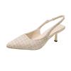French Xiaoxiangfeng high-heeled bag-head sandals women's new summer thin-heeled pointed foot shoes