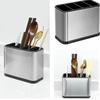 Stainless Steel Kitchen Cutlery Organizer Drainable Rust Proof Chopstick Shelf Box Compartment Large Capacity Spoon Storage Rack