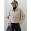 Women's Zipper Jacket Coat New Winter Long Sleeve Pocket Outerwear Coat Short Street Elegant Women's Jacket