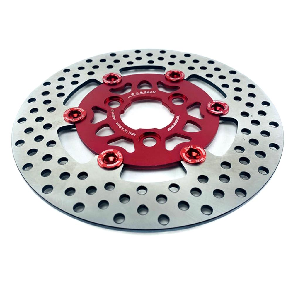 Motorrad E-Bike Universal CNC 3 Löcher 220mm*57mm Schwimmende Scheibenbremsscheibe Für Honda Yamaha Cygnus-Z Rsz Jog Force Niu Roller