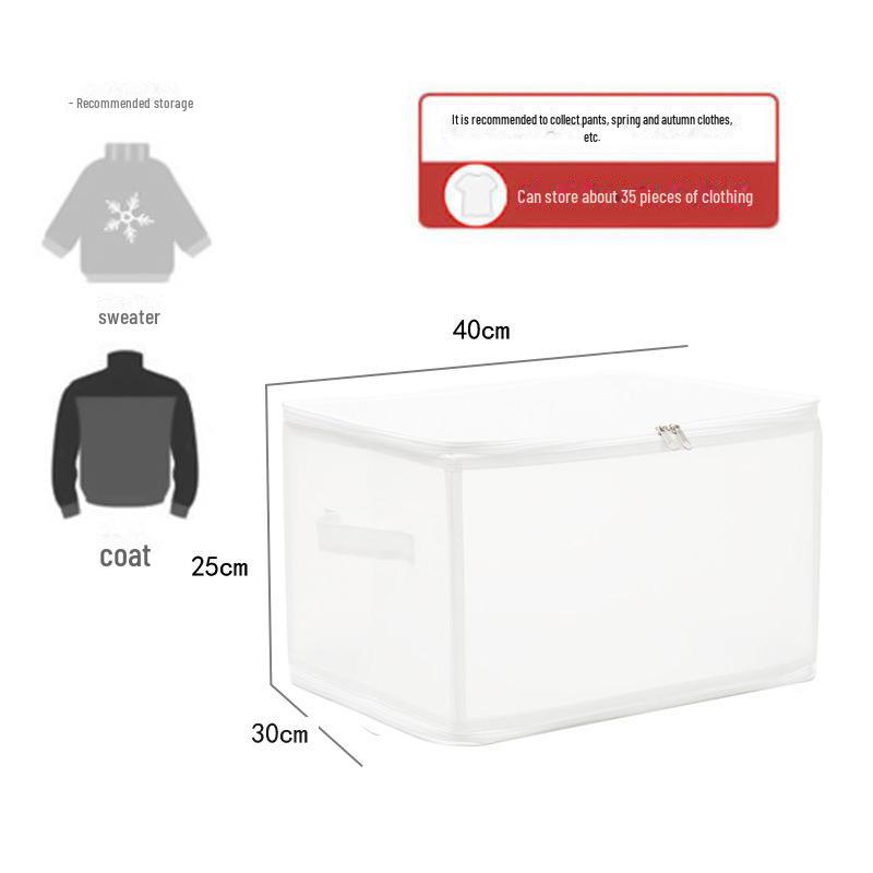 Durable Transparent Foldable Storage Box for Cosmetics, Books, Toys, Clothing