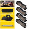 4PCS Amber 12LED Car Warning Truck Hazard Flashing Beacon Light Strobe Bar