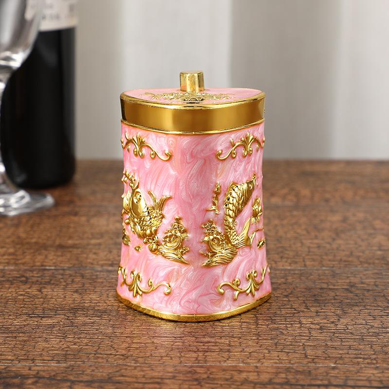 Retro Toothpick Holder Dispenser European Rose Flower Toothpick Dispenser Box for Kitchen Restaurant Toothpicks Home Decoration