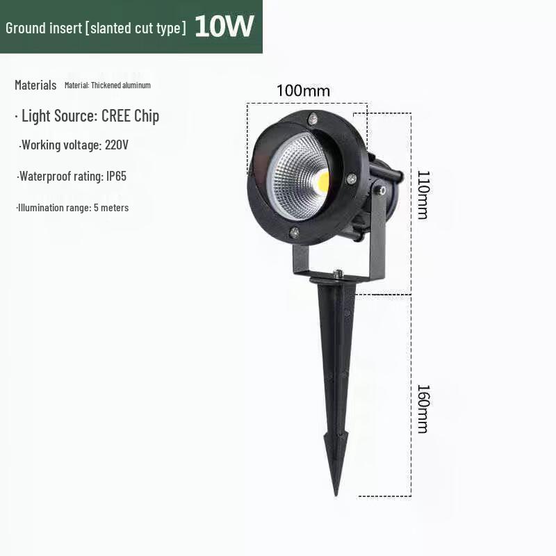 Outdoor LED Slanted Ground Plug Tree Light