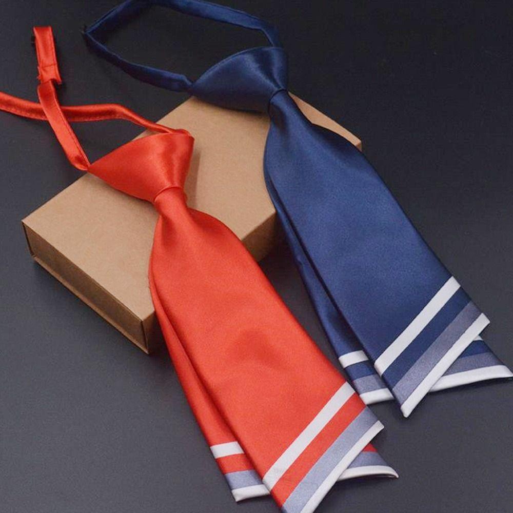 Solid Color Bow Knot Tie Japanese Cravat Fashion Solid Neck Tie  for Women