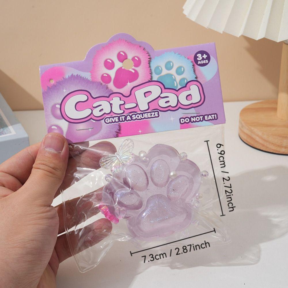 Sticky Squeeze Cat Paw Toys Slow Rising Amethyst Cat Paw Cute Slow Rebound Toy