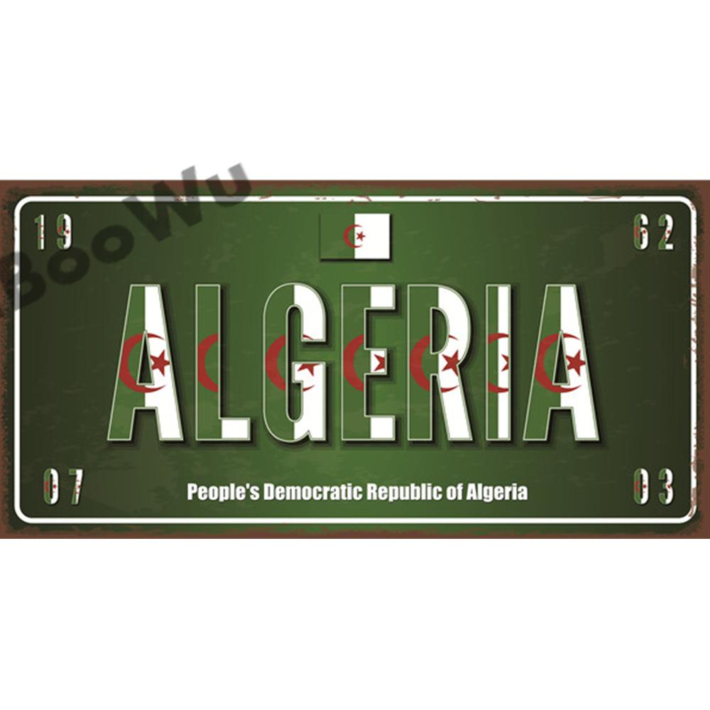 African Countries Name & Flag Plate Poster Vintage Home Decor Retro Metal Tin Signs Pub Car Garage Wall Art Decoration