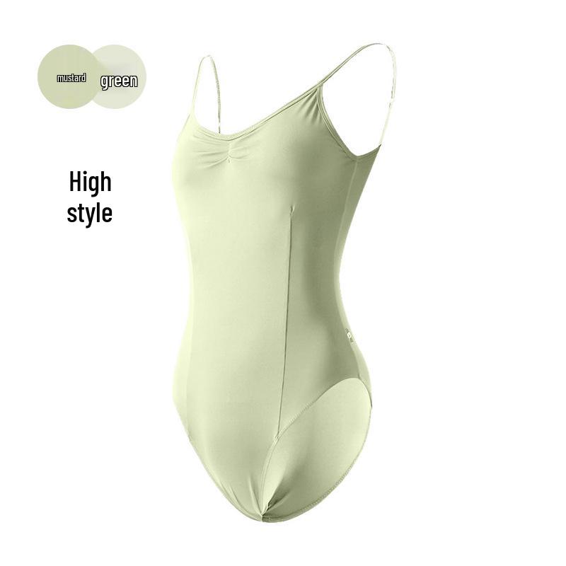 Dívčí a dámský taneční cvičební trikot s tílkovými ramínky pro balet a gymnastiku