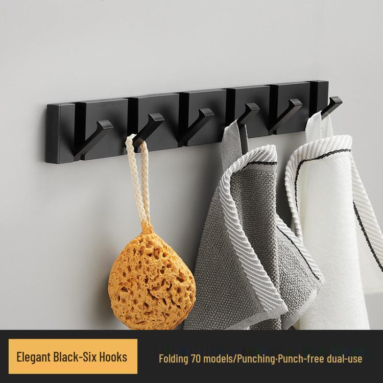 Elegant No-Drill Foldable Hidden Coat and Hat Hook for Entryways