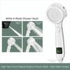 Pressurized Spray High Pressure Shower Head Digital Temperature Display 4-Modes Spray Handheld Shower Head Adjustable Spray