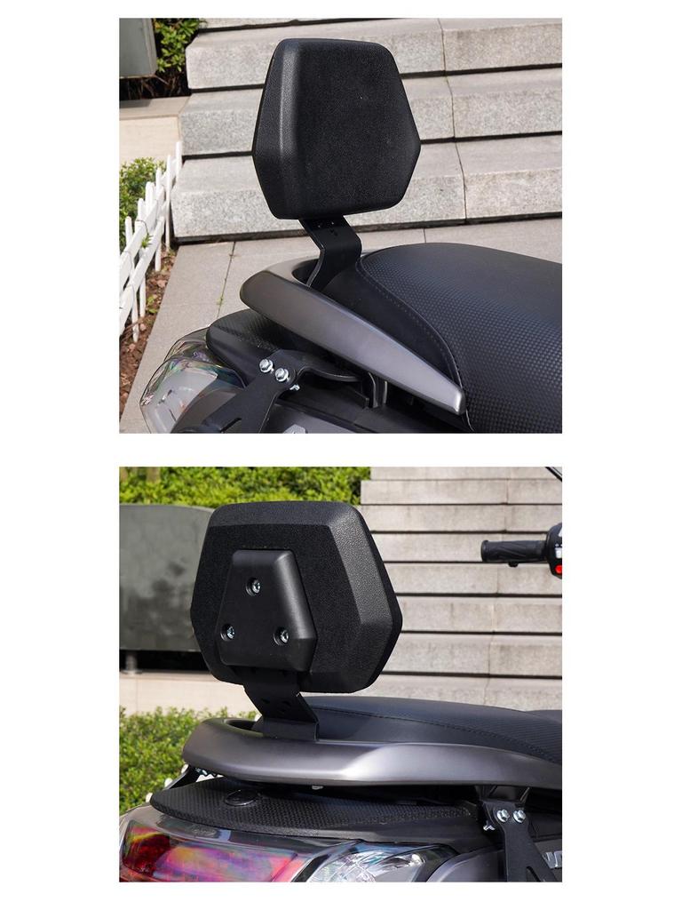 Qianjiang Qiaoyue 110 Front & Rear Bumper Guard, Exhaust Pipe Guard, Backrest, and Luggage Rack Accessories.
