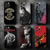 Custodia Morbida per Telefono Sons Of Anarchy per iPhone 16 16E 17 Air 15 Pro Max 14 Plus 13 Mini 11 12 7 Cover Nera Guscio Posteriore