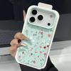 Leather Texture TPU Phone Case For iPhone 17 17e 16e 16 15 Pro Max 14 13 Pro Max 11 Blue Flower Printed Soft Silicone Back Cover