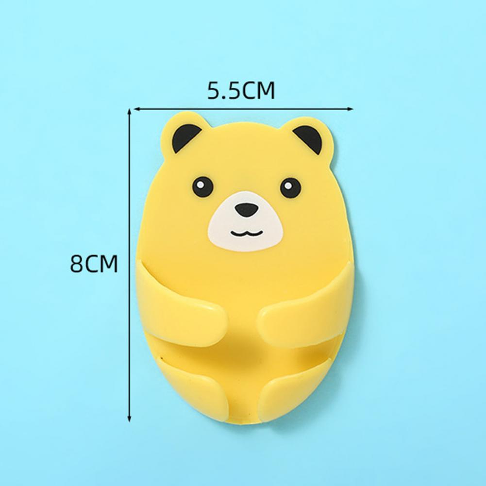 4 Stück Wandaufbewahrungshaken Bärenstecker Halterung Lochfreier Stromstecker Steckdosenhalter Küchen Versteckter Haken Wandklebehalter Badezimmer