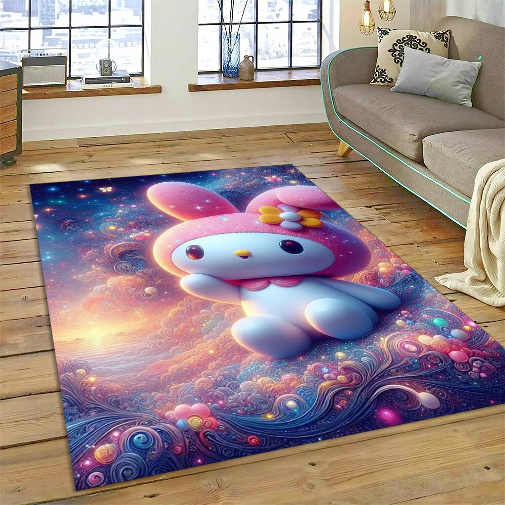 27 Style Cartoon Melody Melo Kawaii Sanrio Carpet Rug for Bedroom Living Room Home Sofa Decoration,kids Large Decor Floor Mat HD