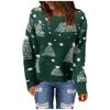 Women's Casual  Knitted Long Sleeve Pullover Sweater Knitted Top Christmas