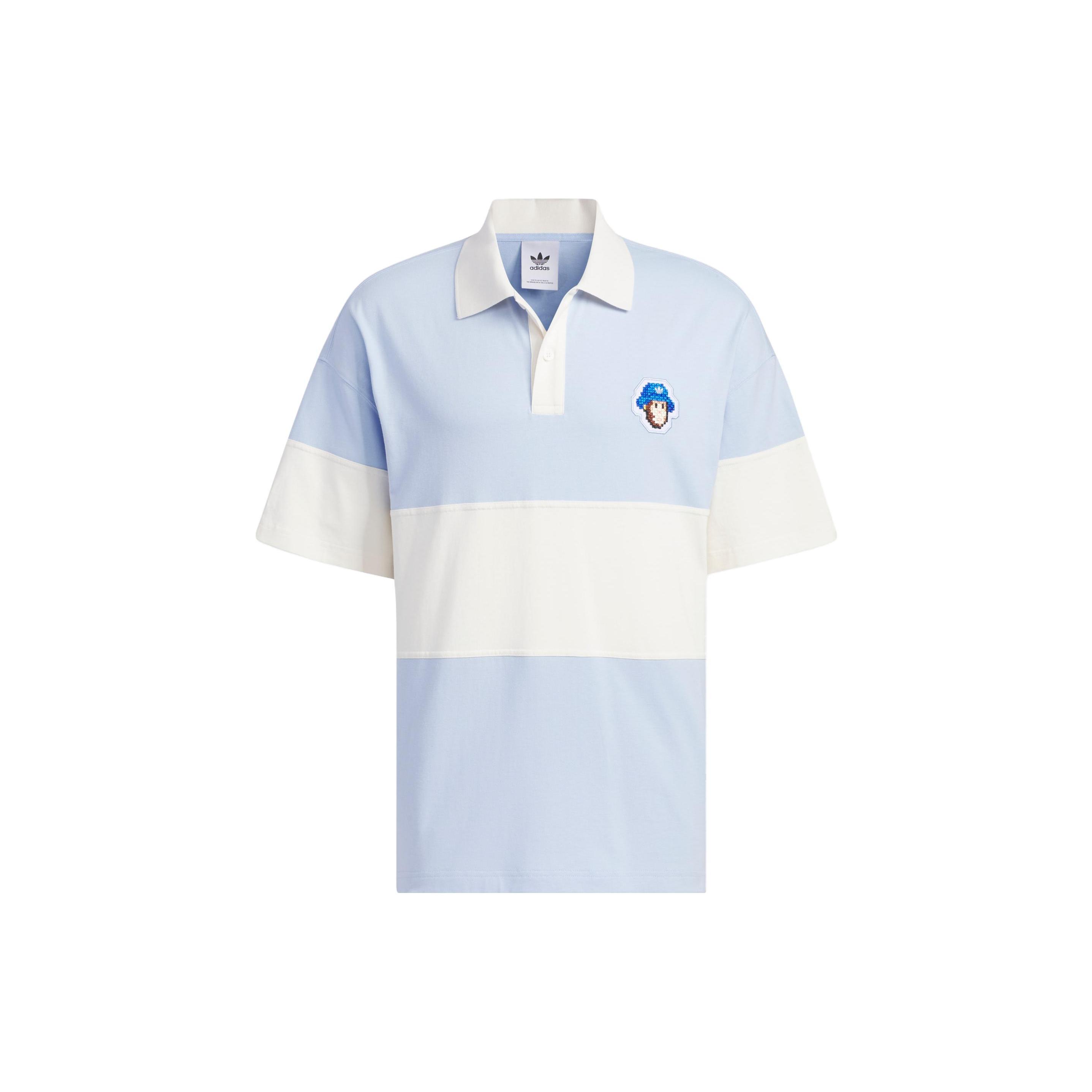 Мужская футболка-поло Adidas Originals Monkey Kingdom SS23 Светло-розовый Синий IP1801 S